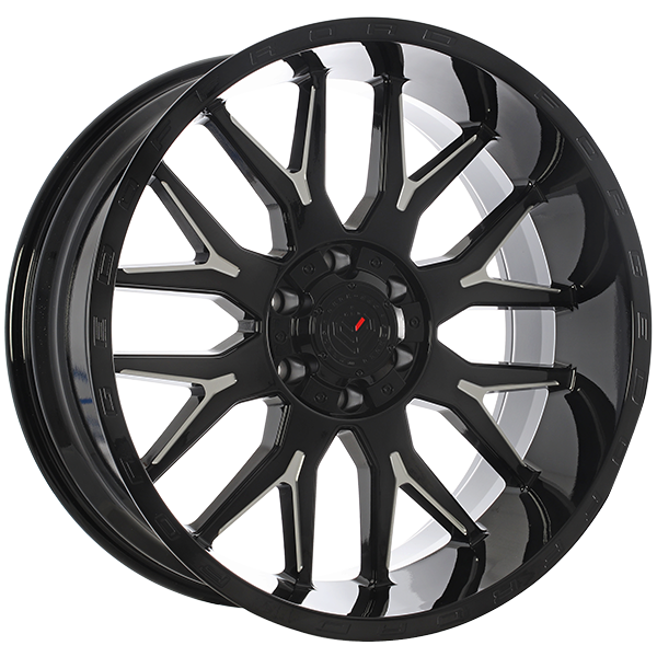 Forged Wheels XR101 20x12.0 Gloss Black - Milled Edge -44 5x127/5x139.7 77.8 XR12007