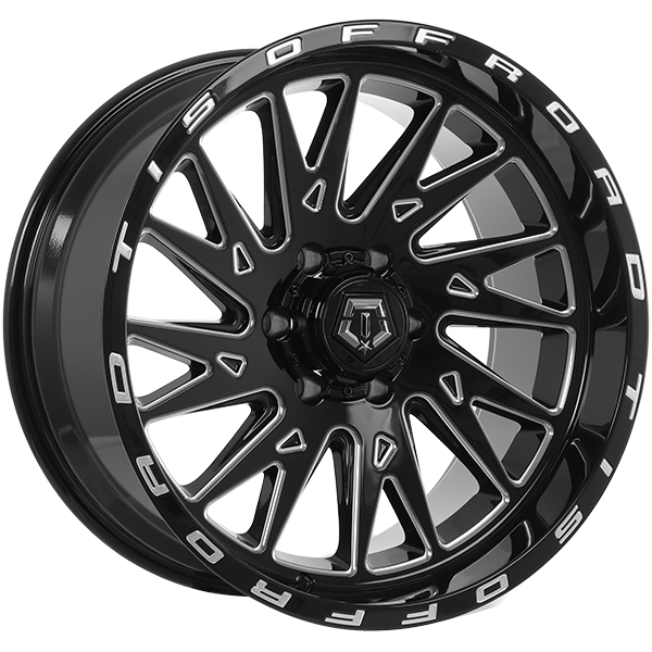 TIS Wheels 547 20x10.0 Gloss Black - Milled Edge -19 6x139.7 106.1 547BM2108319