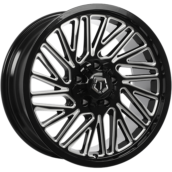 TIS Wheels 553 20x9.0 Gloss Black - Milled Edge 18 5x127/5x139.7 87.1 553BM2090918