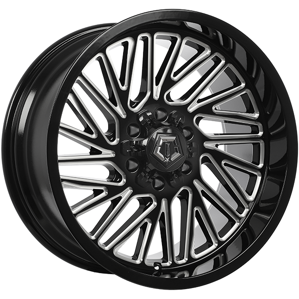 TIS Wheels 553 20x10.0 Gloss Black - Milled Edge -12 6x135/6x139.7 106.1 553BM2106812