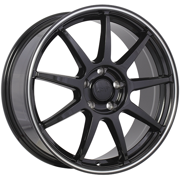 DAI Wheels REV 16x7.0 Gloss Black - Machined Lip 40 5x114.3 67.1 DW1361604
