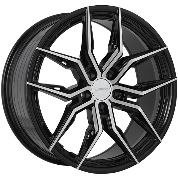 Ruffino ELEGANZA 19x8.5 Gloss Black - Machined Face 40 5x114.3 67.1 RUF831901