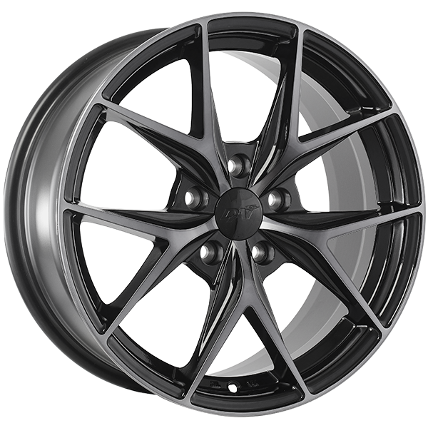 DAI Wheels ELEGANTE 17x7.5 Gloss Black - Machined Face - Smoked Clear 40 5x114.3 73.1 DW9417002