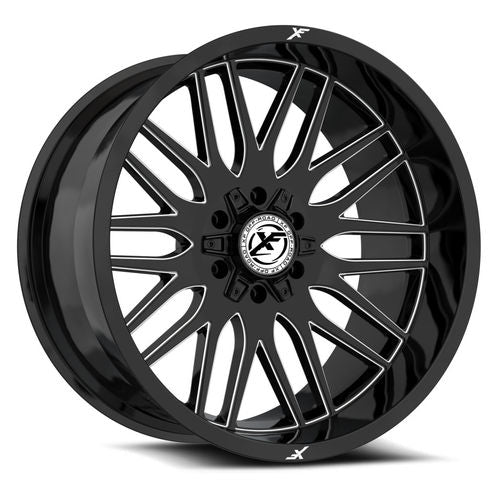 XF OFFROAD XF-240 20x9.0 Gloss Black Milled 12 5x127/5x139.7 78.1 XF-240209051271397+12GBML
