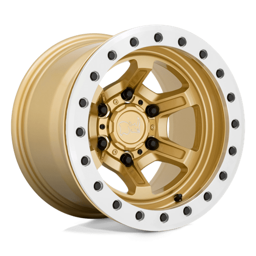 Black Rhino OFFSHOOT BEADLOCK Gloss Gold W/ Machined Ring | 15x10 | 6x5.5 | -38 | 112.1mm