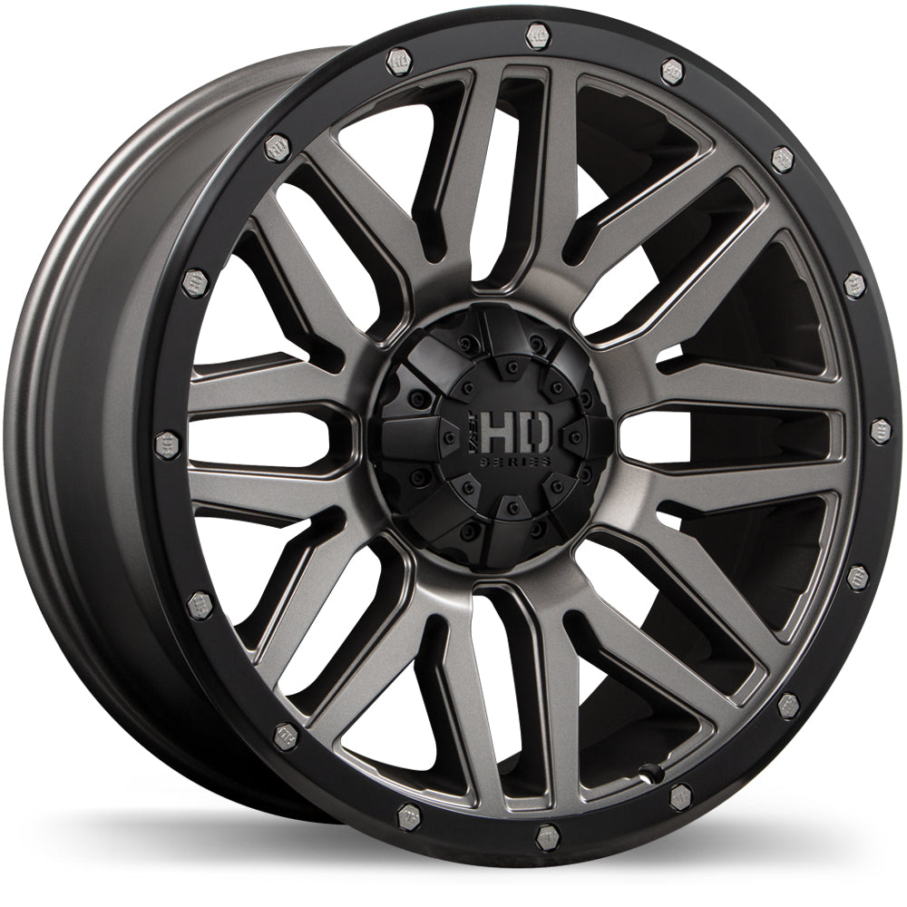 Fast HD Menace 18x9.0 Satin Gunmetal with Black Trim 15 5x127 / 139.7 87.1 F240-1890-28MB+15C871