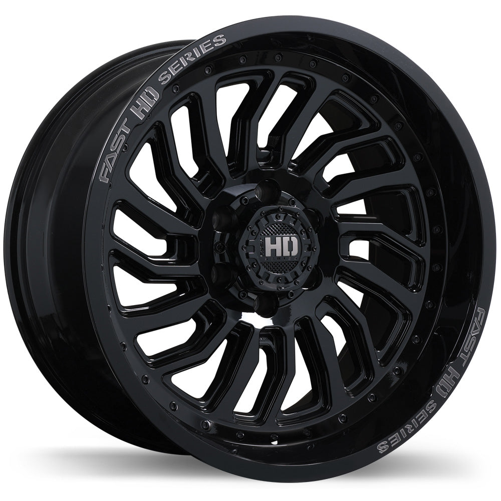 Fast HD D-STRUCT 20x10.0 Gloss Black with Grey Milling -15 6x139.7 78.0 F267-2000-83BH-15C780