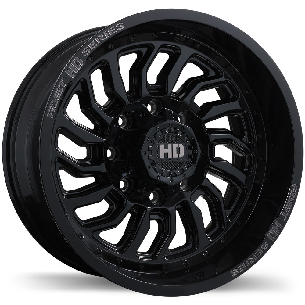 Fast HD D-STRUCT 20x10.0 Gloss Black with Grey Milling -15 8x170 125.1 F267-2000-70BH-15C251