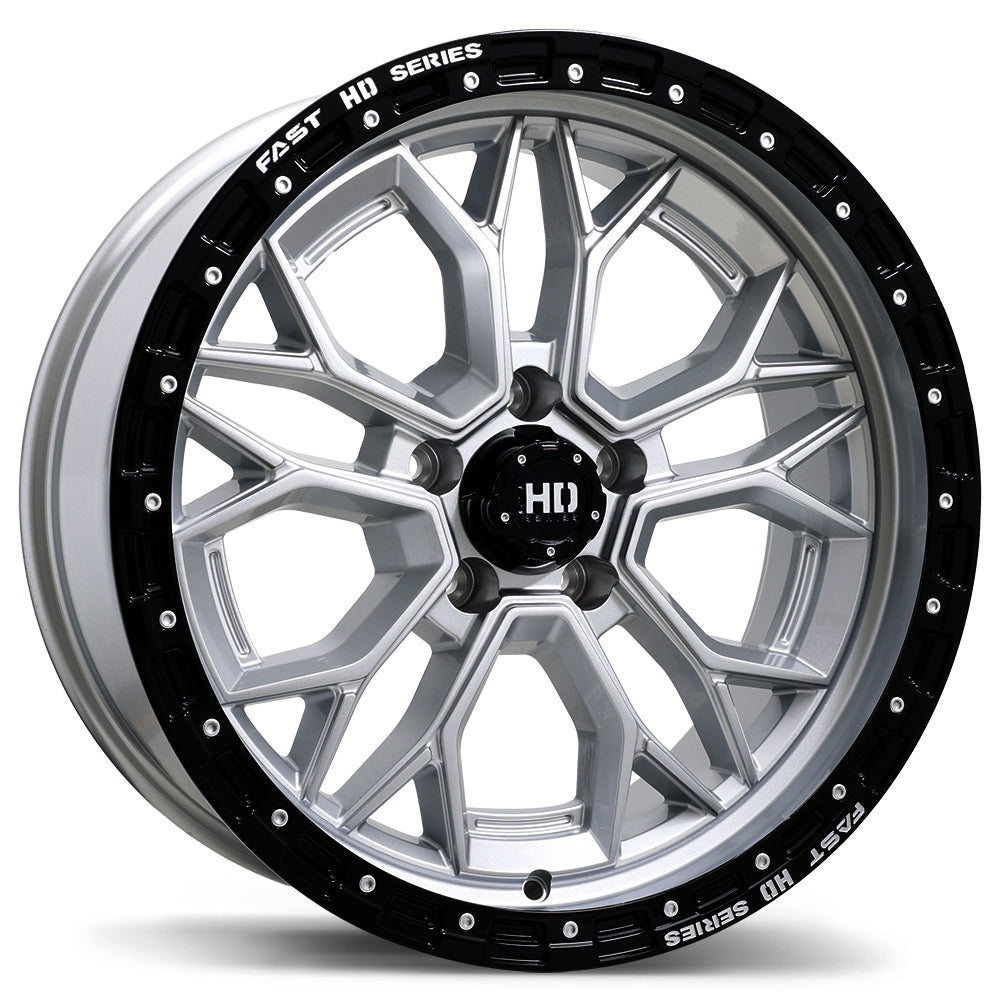 Fast HD Muramasa 20x9.0 Gloss Silver with Black Lip 0 5x127 71.5 F276-2090-73SB+00C715