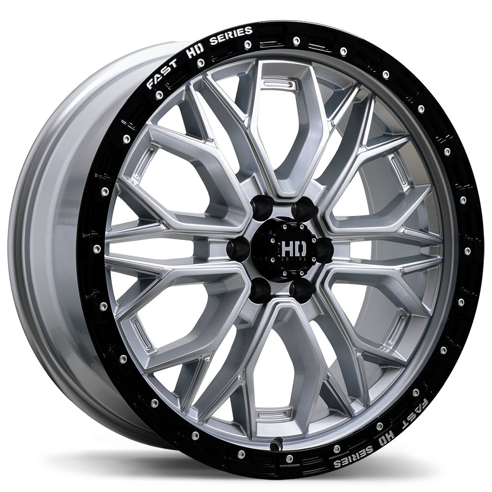 Fast HD Muramasa 20x9.0 Gloss Silver with Black Lip 30 6x114.3 66.1 F276-2090-63SB+30C661
