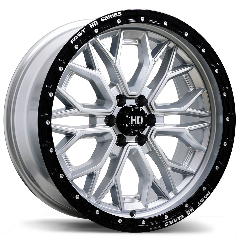 Fast HD Muramasa 20x9.0 Gloss Silver with Black Lip 0 6x114.3 66.1 F276-2090-63SB+00C661