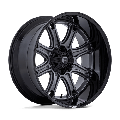 Fuel 1Pc DARKSTAR Matte Gunmetal W/ Black Lip | 24x12 | 6x135/5.5 | -44 | 106.1mm