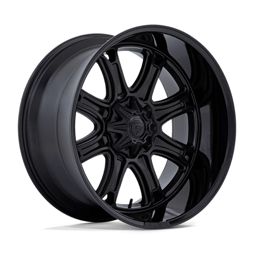 Fuel 1Pc DARKSTAR Matte Black W/ Gloss Black Lip | 24x12 | 5x5/5.5 | -44 | 87.1mm