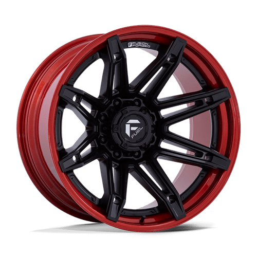 Fuel 1Pc FC401 BRAWL Matte Black W/ Candy Red Lip | 22x10 | 8x6.5 | -18 | 125.1mm