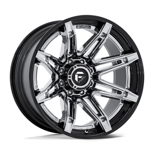 Fuel 1Pc FC401 BRAWL Chrome W/ Gloss Black Lip | 20x10 | 8x180 | -18 | 124.2mm