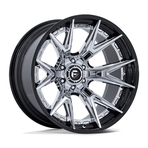 Fuel 1Pc FC402 CATALYST Chrome W/ Gloss Black Lip | 22x10 | 6x135 | -18 | 87.1mm