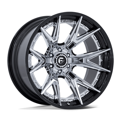 Fuel 1Pc FC402 CATALYST Chrome W/ Gloss Black Lip | 20x10 | 6x5.5 | -18 | 106.1mm