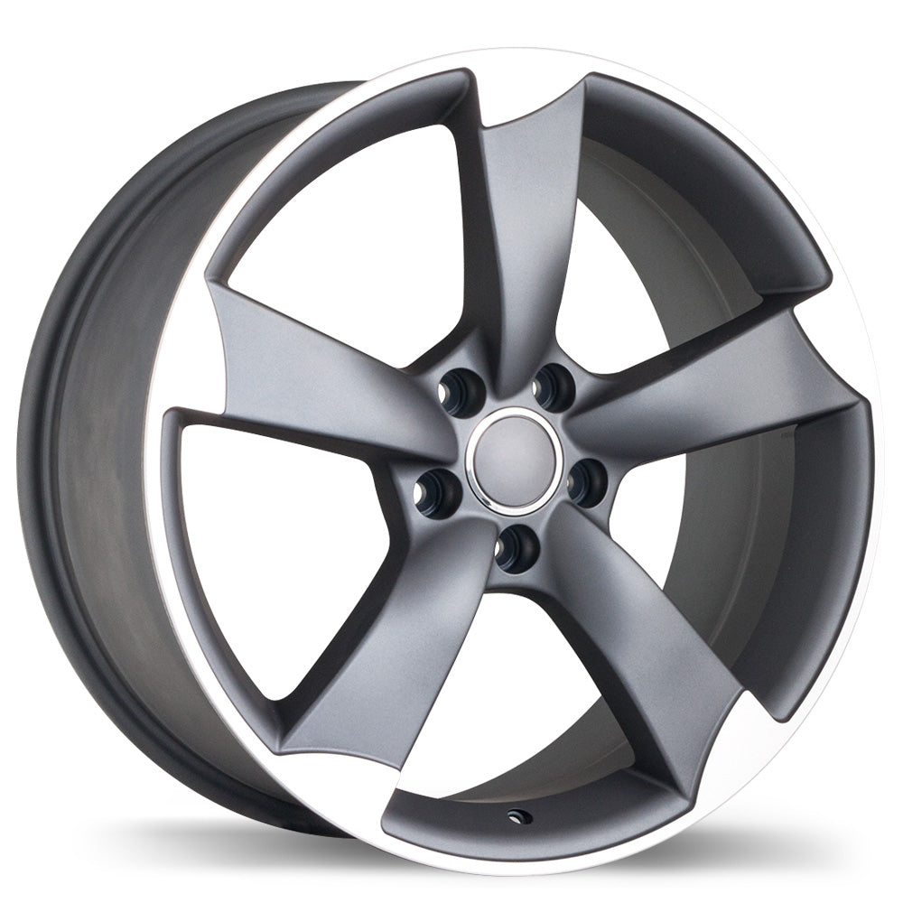Replika R134A 19x8.5 Matte Gunmetal with Machined Face 35 5x112 66.5 R134A-1985-44MF+35R664