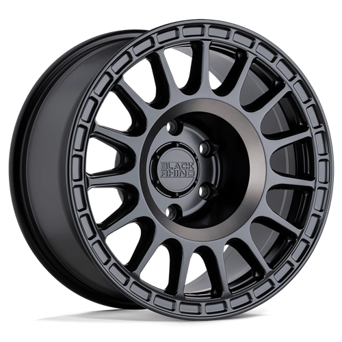 Black Rhino SANDSTORM Semi Gloss Black W/ Machined Dark Tint Ring | 15x7 | 5x4.5 | +15 | 76.1mm