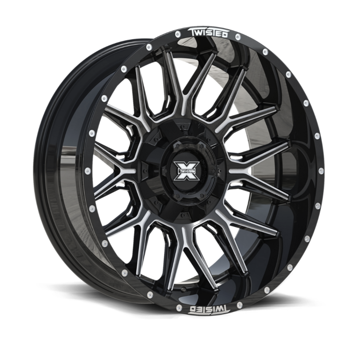 TWISTED OFF-ROAD TW1 20x10.0 Gloss Black Milled -18 8x165.1 0.0 TWTW1132010181811