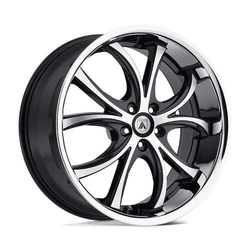 Asanti Black ABL-8 ELEKTRA Machined Face W/ Ss Lip | 22x10 | 5x120 | +35 | 74.1mm