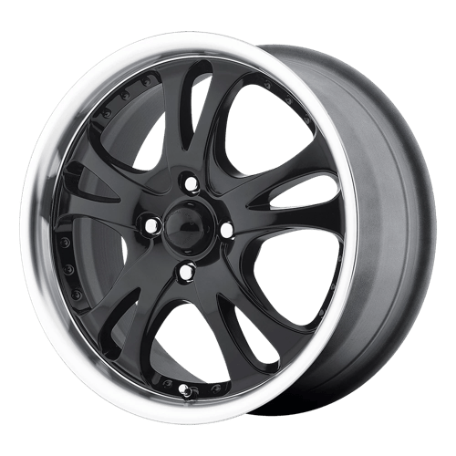 American Racing AR393 CASINO Gloss Black W/ Machined Lip | 17x7.5 | 4x100 | +45 | 72.56mm