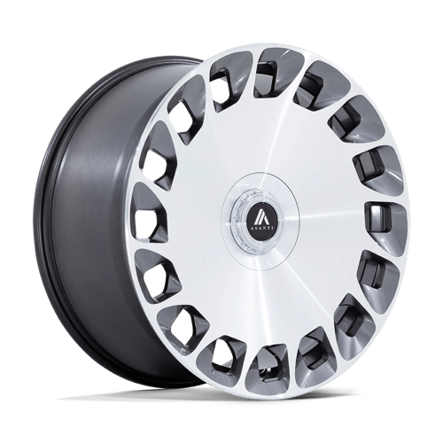 Asanti Black ABL-45 ARISTOCRAT Gloss Platinum Bright Mach Fc | 22x9 | 5x4.25/4.5 | +38 | 72.56mm