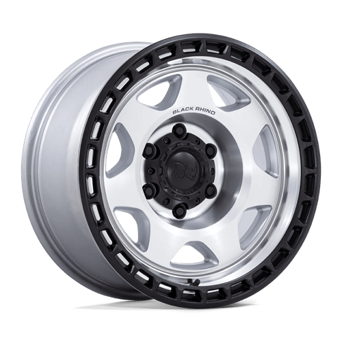 Black Rhino BR018 VOYAGER Silver Machined W/ M-Black Lip | 17x8.5 | 6x120 | -10 | 66.9mm