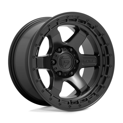 Fuel 1Pc D750 BLOCK Matte Black W/ Black Ring | 18x9 | 5x5.0 | +20 | 71.5mm