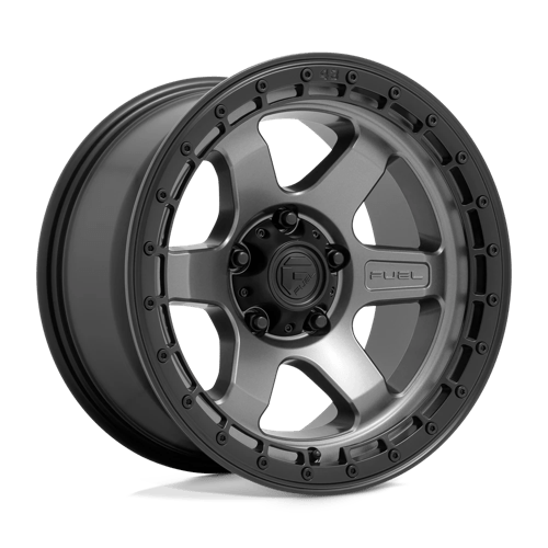 Fuel 1Pc D752 BLOCK Matte Gunmetal W/ Black Ring | 17x9 | 6x5.5 | +1 | 106.1mm