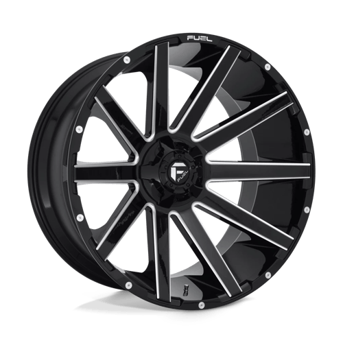 Fuel 1Pc D615 CONTRA Gloss Black Milled | 24x12 | 6x135/5.5 | -44 | 106.1mm