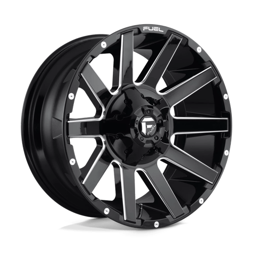 Fuel 1Pc D615 CONTRA Gloss Black Milled | 20x9 | 8x180 | +1 | 124.2mm