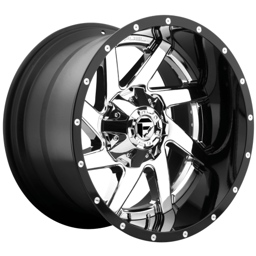 Fuel 2Pc D263 RENEGADE Chrome Plated Gloss Black Lip | 22x10 | 8x6.5 | +6 | 125.1mm