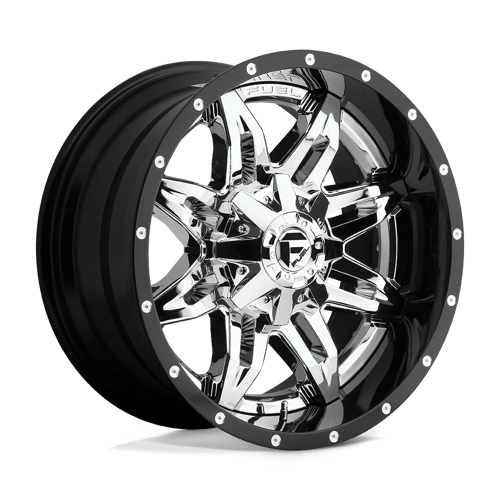 Fuel 2Pc D266 LETHAL Chrome Plated Gloss Black Lip | 20x10 | 5x4.5/5.0 | -19 | 78.1mm