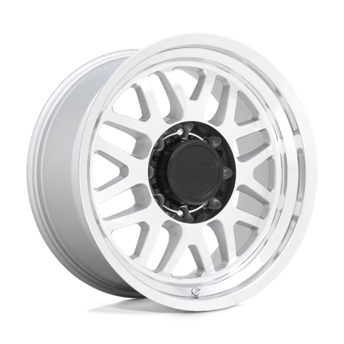 Black Rhino DELTA Gloss Silver W/ Mirror Face & Lip | 20x9.5 | 8x6.5 | -18 | 125.1mm