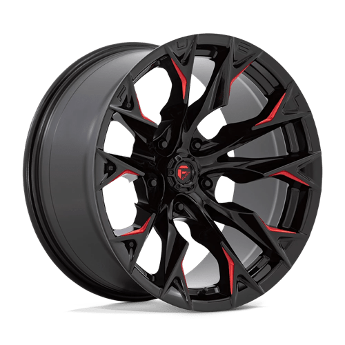Fuel 1Pc D823 FLAME Gloss Black Milled W/ Candy Red | 20x10 | 5x5.5 | -18 | 78.1mm