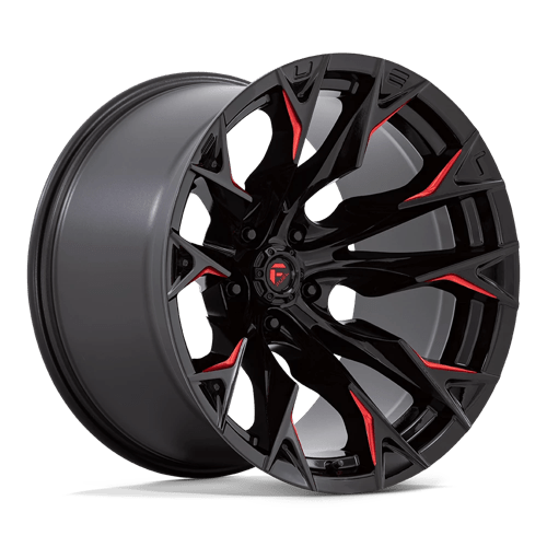 Fuel 1Pc D823 FLAME Gloss Black Milled W/ Candy Red | 20x12 | 5x5.0 | -44 | 71.5mm