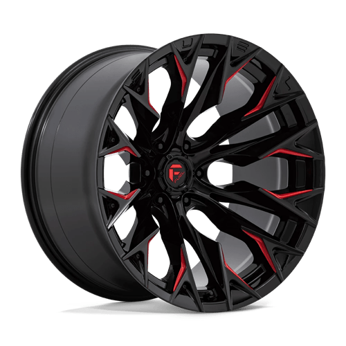 Fuel 1Pc D823 FLAME Gloss Black Milled W/ Candy Red | 22x12 | 6x135 | -44 | 87.1mm