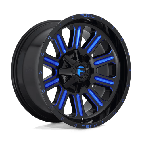 Fuel 1Pc D646 HARDLINE Gloss Black Blue Tinted Clear | 20x10 | 8x6.5 | -18 | 125.1mm