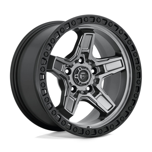 Fuel 1Pc D698 KICKER Matte Gun Metal Black Bead Ring | 17x9 | 5x5.0 | -12 | 71.5mm