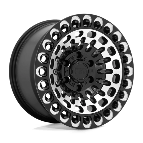 Black Rhino LABYRINTH Gloss Black W/ Machined Face & Milling | 17x9.5 | 6x5.5 | +12 | 112.1mm