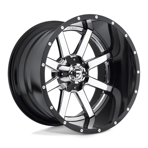 Fuel 2Pc D260 MAVERICK Chrome Plated Gloss Black Lip | 22x14 | 8x180 | -70 | 125.1mm