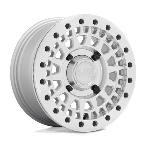 Black Rhino Powersports PARKER UTV BEADLOCK Silver W/ Mirror Cut Face | 14x7 | 4x110 | +36 | 80.2mm