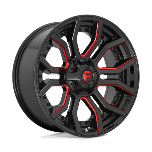 Fuel 1Pc D712 RAGE Gloss Black Red Tinted Clear | 24x12 | 5x5.0/5.5 | -44 | 87.1mm
