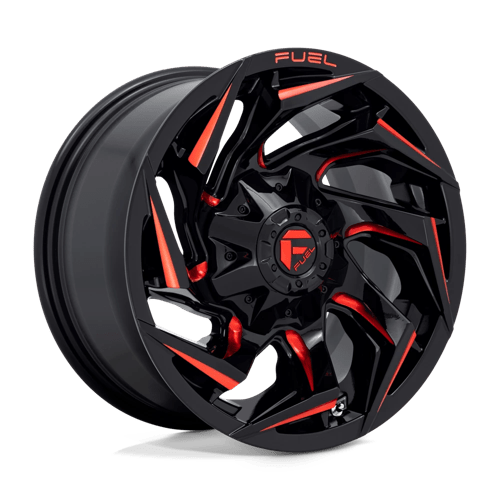 Fuel 1Pc D755 REACTION Gloss Black Milled W/ Red Tint | 22x12 | 5x5.5/150 | -44 | 110.1mm