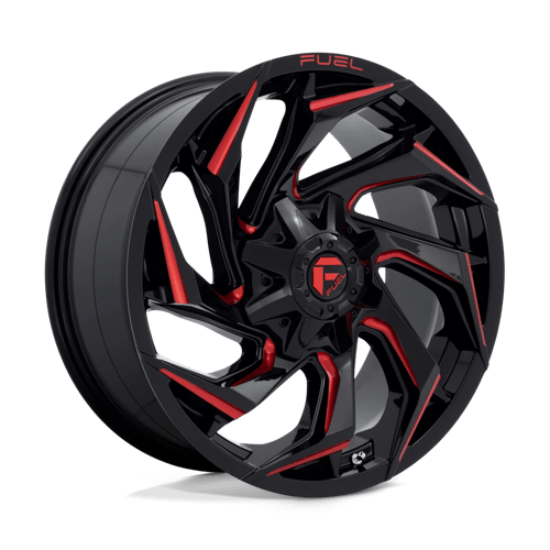 Fuel 1Pc D755 REACTION Gloss Black Milled W/ Red Tint | 20x9 | 8x6.5 | +20 | 125.1mm