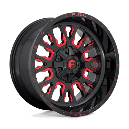 Fuel 1Pc D612 STROKE Gloss Black Red Tinted Clear | 17x9 | 5x4.5/5.0 | -12 | 78.1mm