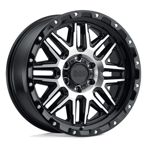 Black Rhino ALAMO Gloss Black W/ Machined Face & Stainless Bolts | 18x9 | 6x120 | +12 | 67.06mm