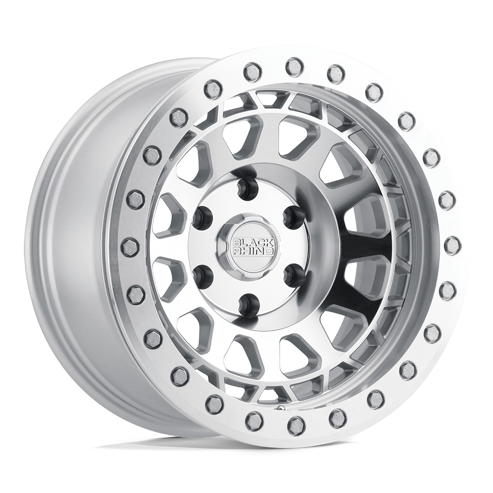 Black Rhino PRIMM BEADLOCK Silver W/ Mirror Face & Machined Ring | 17x8.5 | 5x4.5 | -38 | 71.5mm