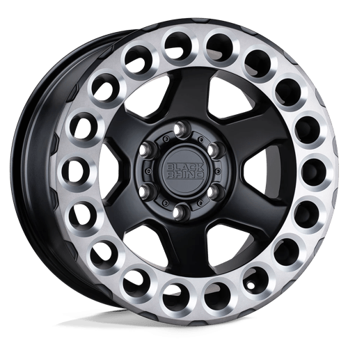 Black Rhino ODESSA Matte Black W/ Machined Tint Lip & Milled Rings | 17x9.5 | 5x5.0 | -18 | 71.5mm